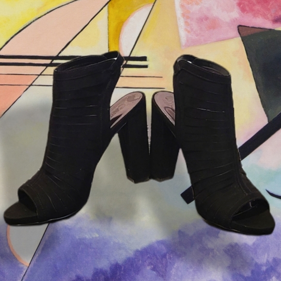 CARLOS by Carlos Santana Scout Cage Peep Toe Ankle Boot Size 7 - Picture 3 of 8